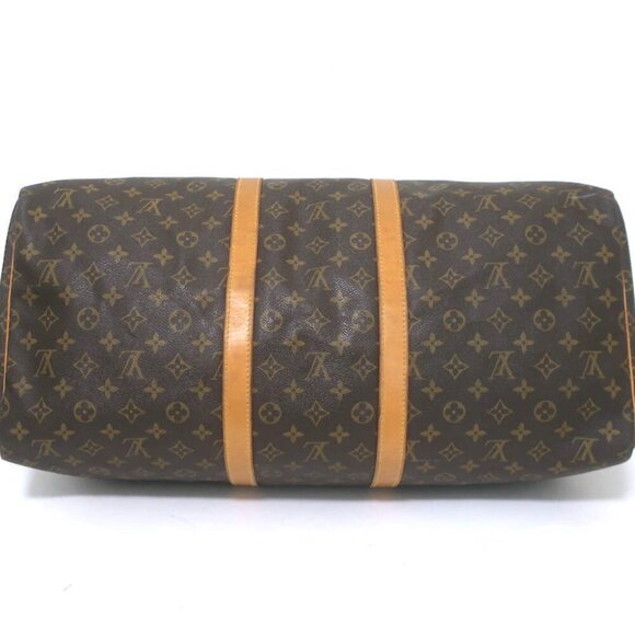 Louis Vuitton Keepall 55 Monogram Canvas Duffle Bag Brown W/ Tag, Lock, Key - Picture 13 of 16
